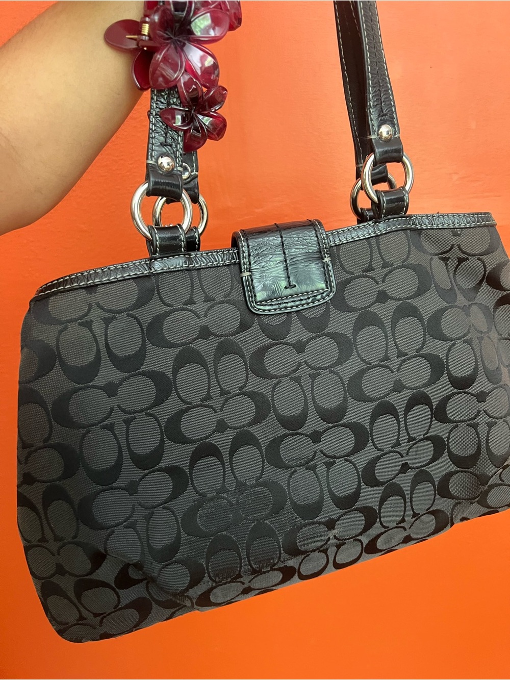 Coach Y2K Black Signature Soho East West Tote / Carry… - Gem
